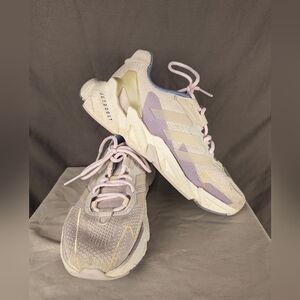 Adidas X9000L4 Ultra Boost running shoes in white orchid tint